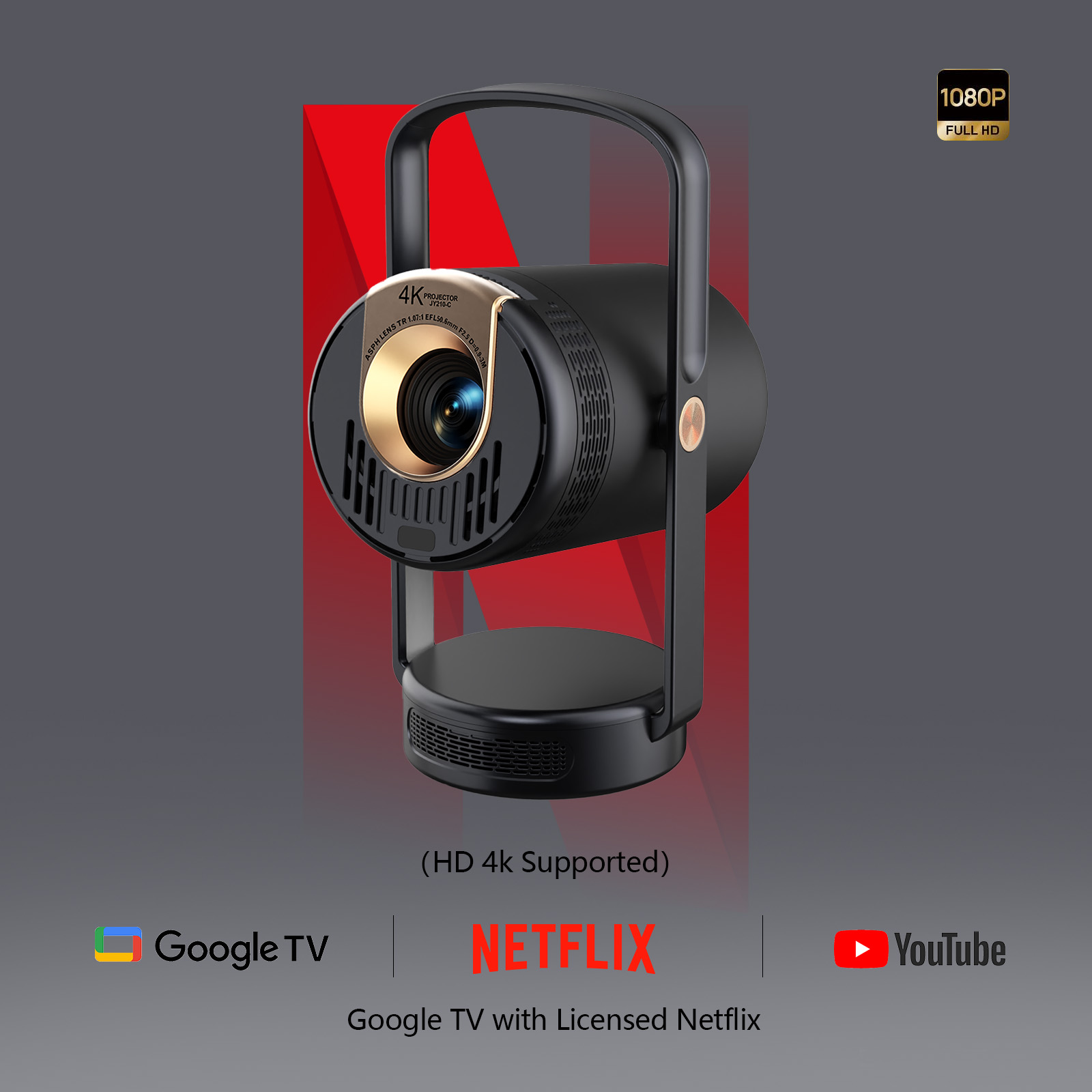 Home Cinema Entertainment - Nuevo Proyector Portátil Inteligente 2026, 1080P