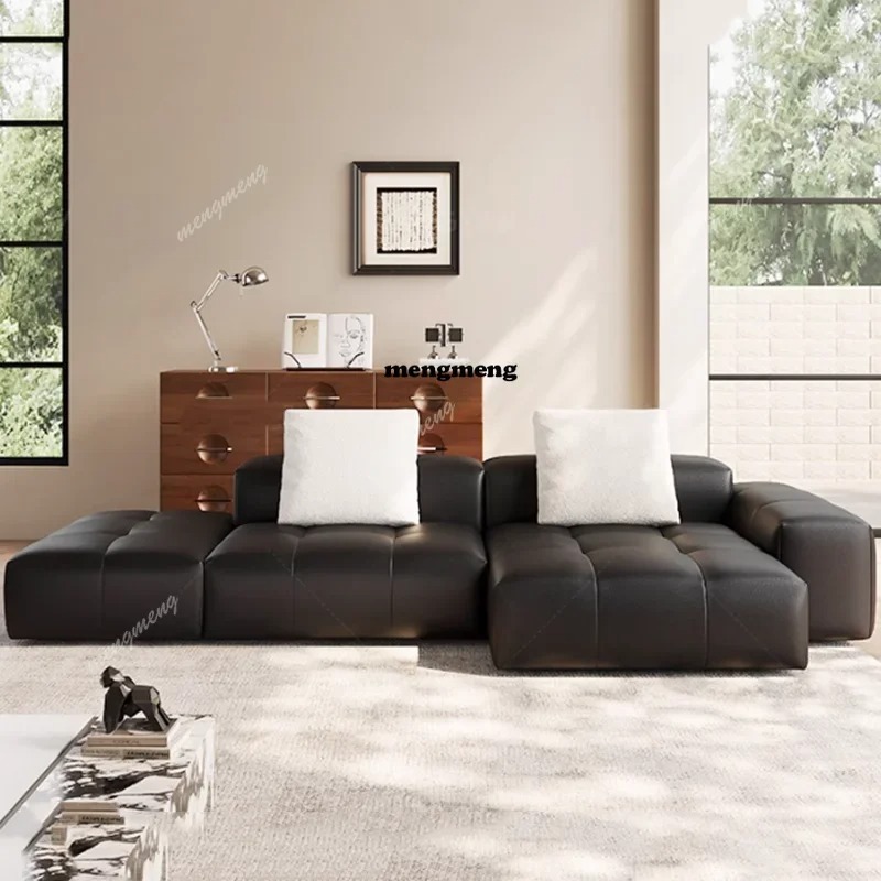 Home Cinema Luxury - Sofá Nórdico de Cuero Comprimido, Sillones