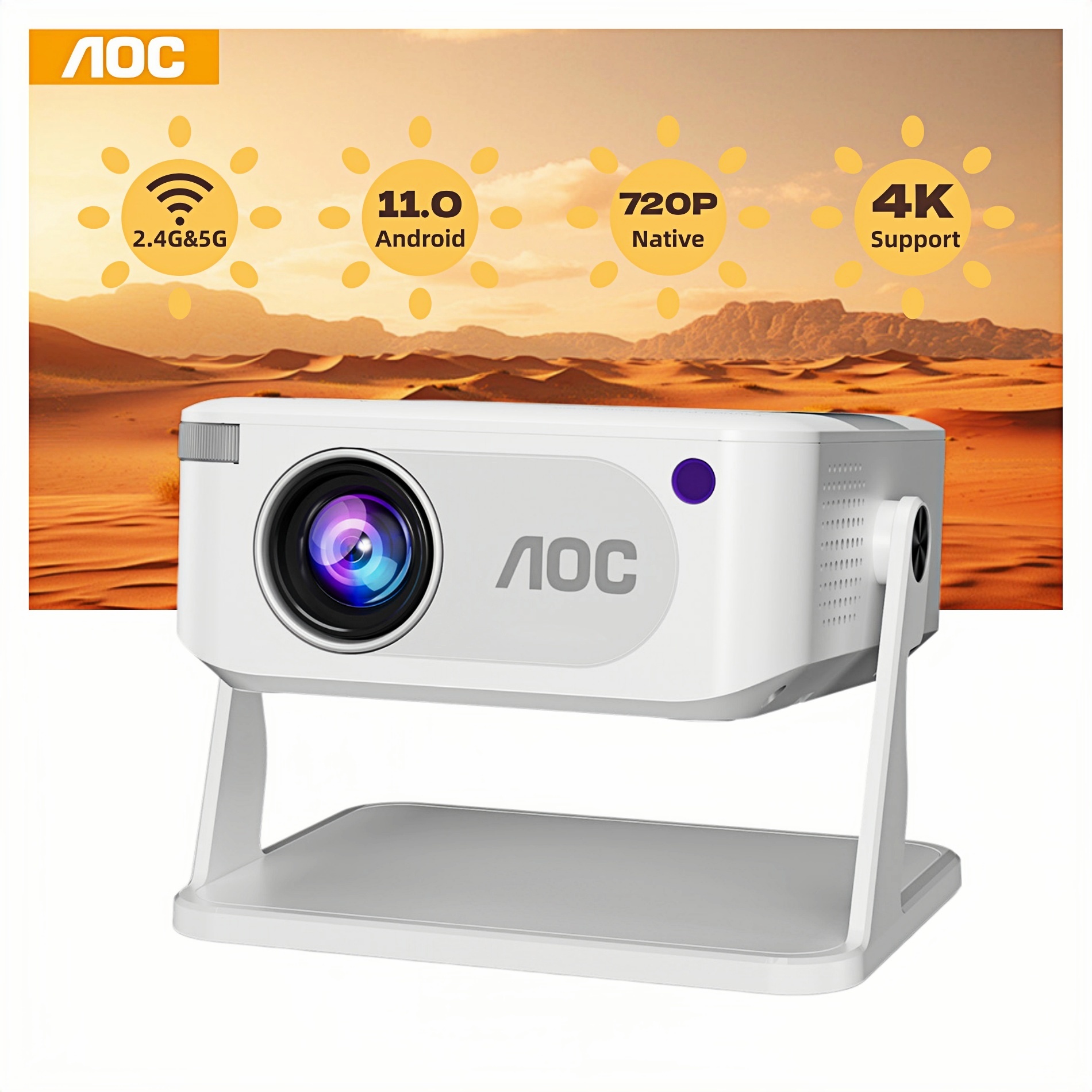 Home Cinema Entertainment - Proyector Portátil AOC HA109-PRO, Resolución Nativa