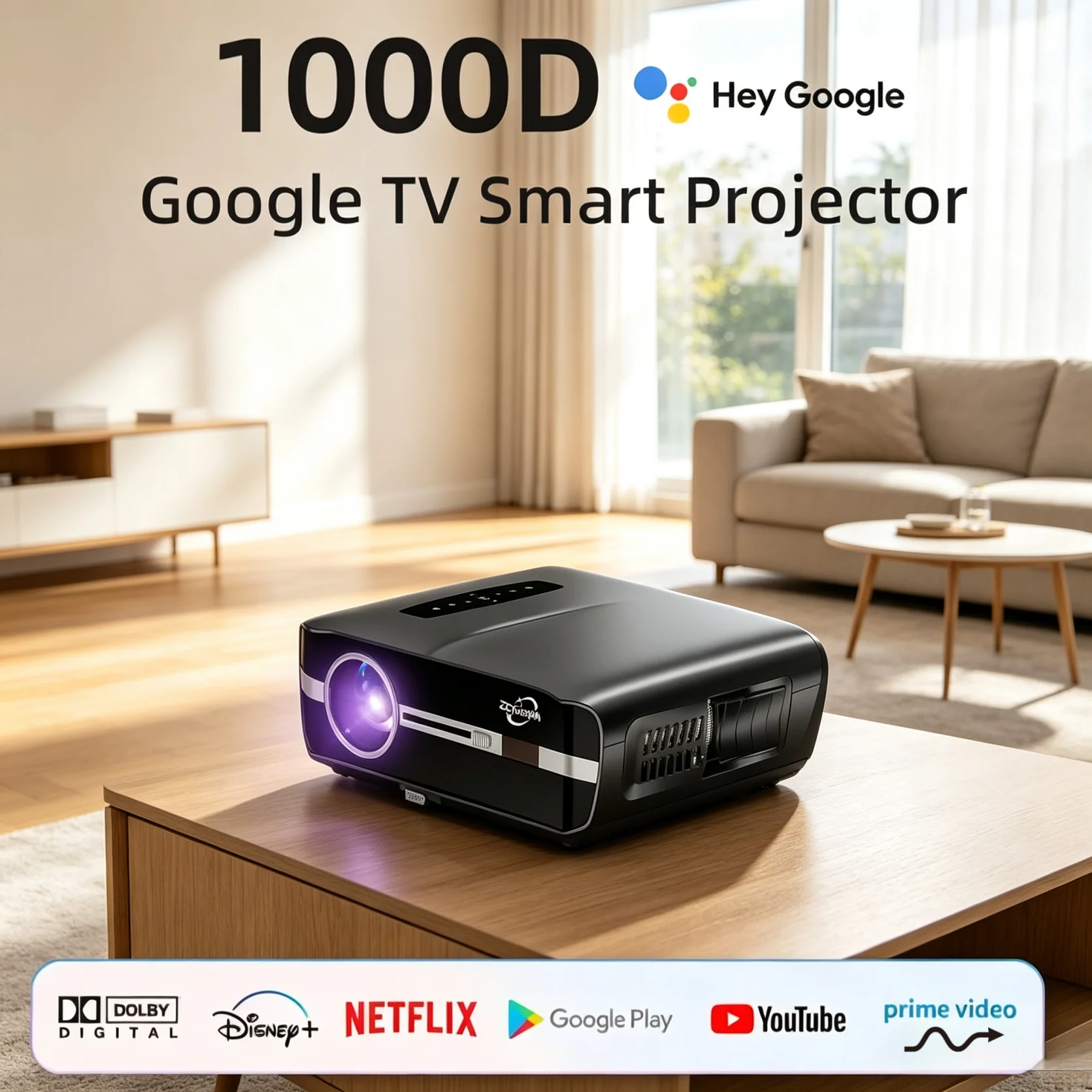 Home Cinema Entertainment - Proyector Oficial Google TV 4K 4200ANSI