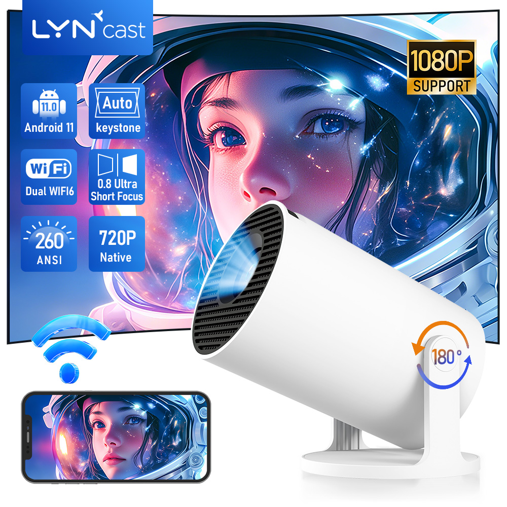 Home Cinema Entertainment - Proyector LynCast X1BQ 4K Android 11