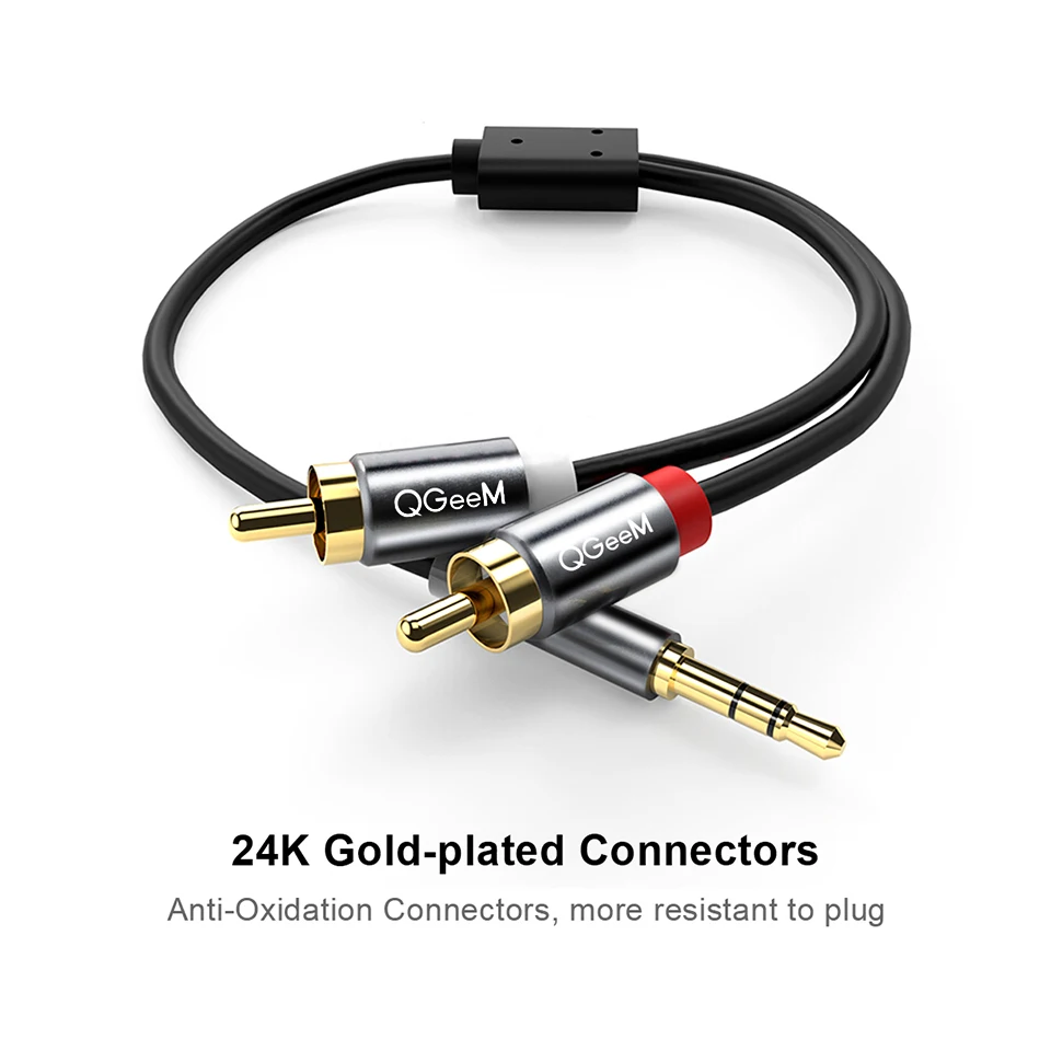 Cable RCA QGeeM 2RCA a 3.5mm,  - Home Cinema App reseña y precio