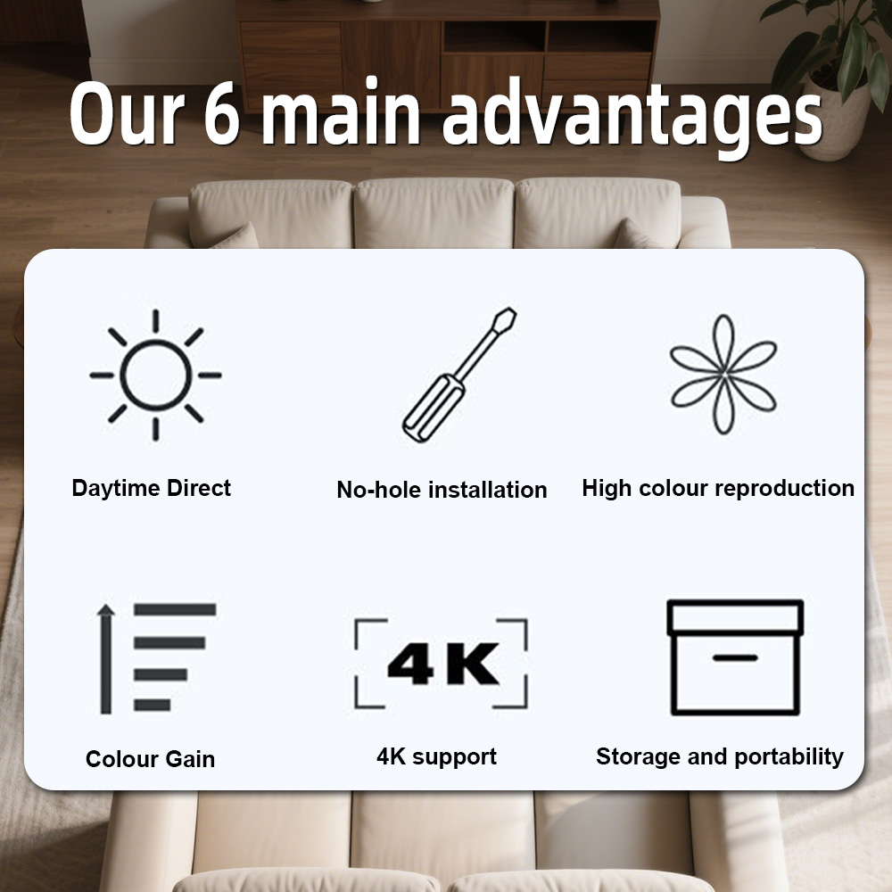 Pantalla de Proyector Universa - Home Cinema Projector Screen reseña y precio