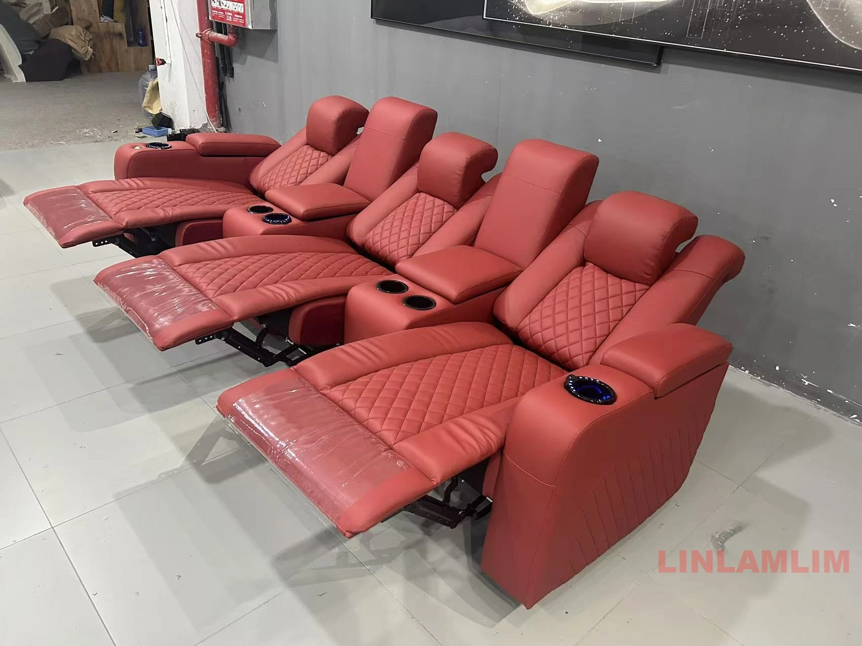 Linlamlim Sofá reclinable de l - Home Cinema Luxury reseña y precio