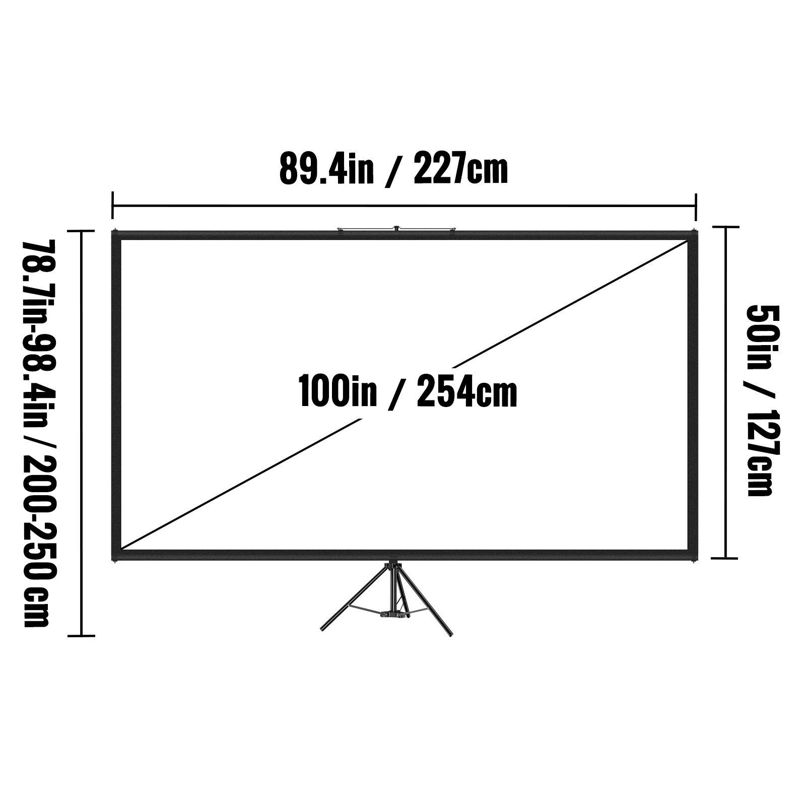 Pantalla de Proyección de 100  - Home Cinema Projector Screen reseña y precio