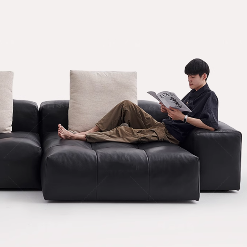 Sofá comprimido de cuero nórdi - Home Cinema Luxury reseña y precio