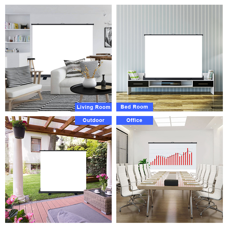 Pantalla de Proyección Portáti - Home Cinema Projector Screen reseña y precio