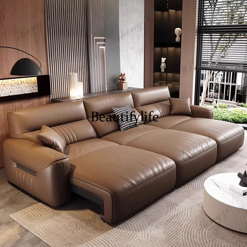 03 A68 Sofá de Cuero Genuino p - Home Cinema Room Design reseña y precio