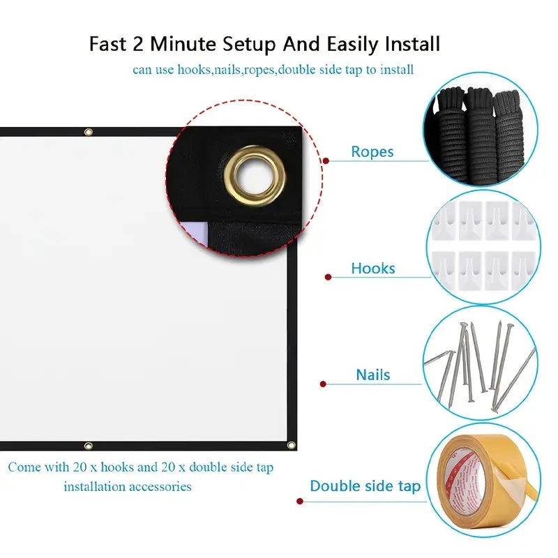 Pantalla de Proyector 16:9 Ple - Home Cinema Projector Screen reseña y precio