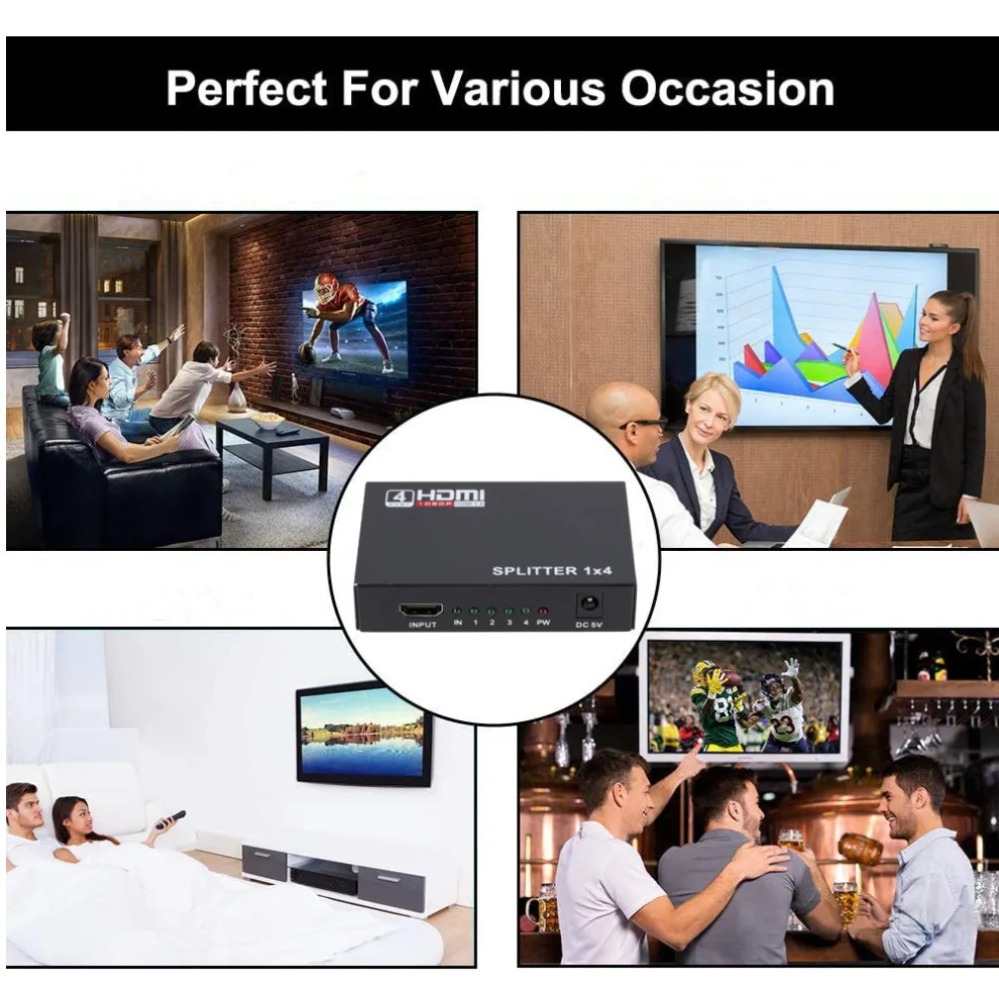 Divisor HDMI 1 en 4 salidas di - Home Cinema Projector Screen reseña y precio